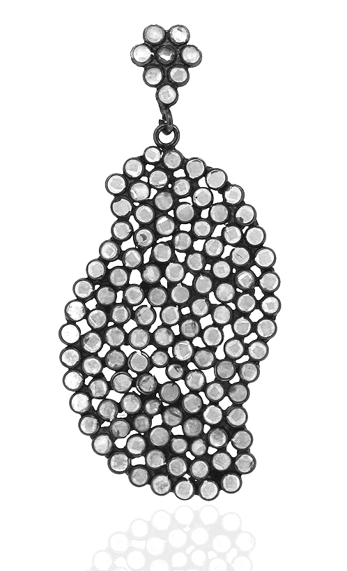 Fusion Fashion Cubic Zircon Brass Drops & Danglers Earrings ER-1045 - Image 3