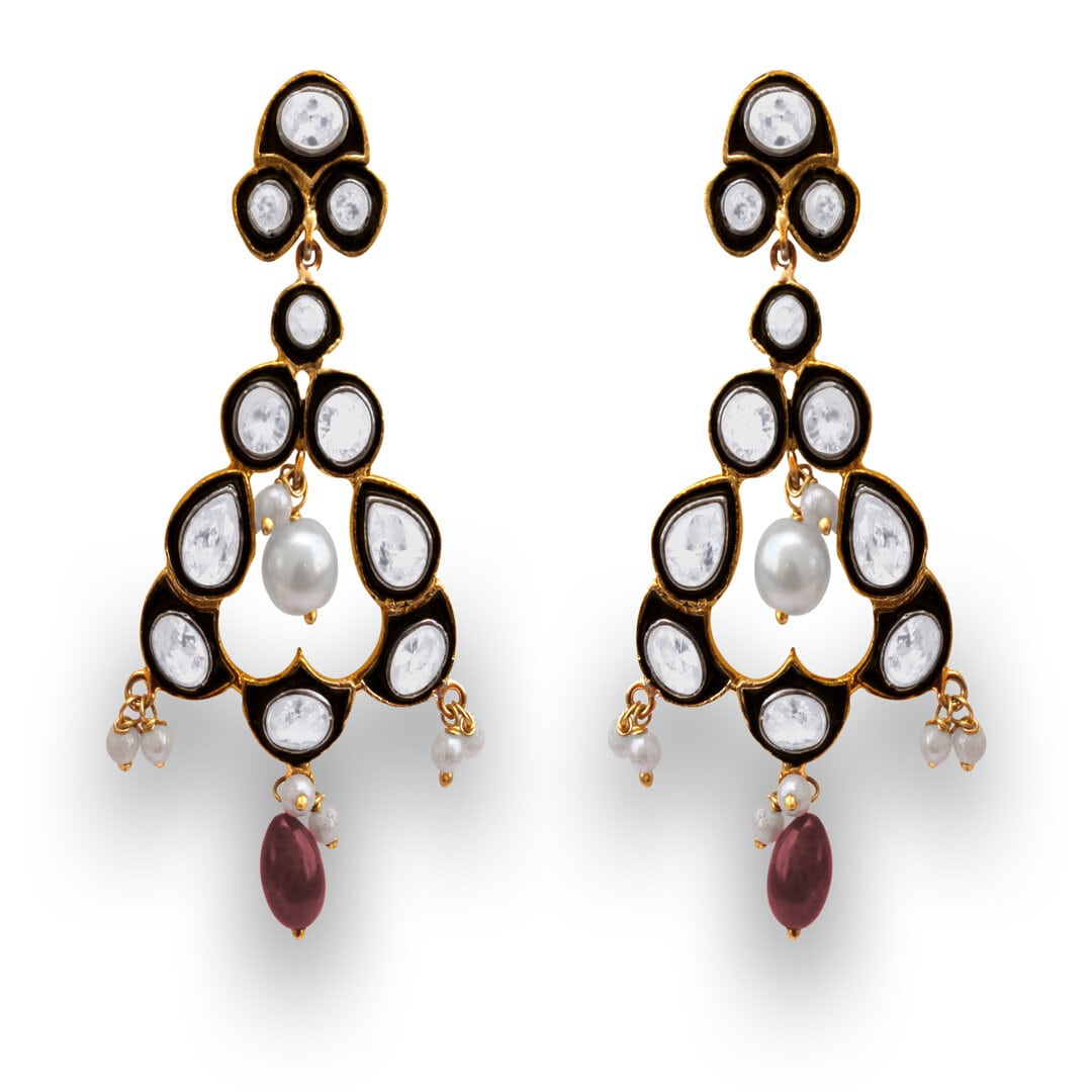 Traditional Chandbali Cubic Zirconia Stone Earring ER-1089