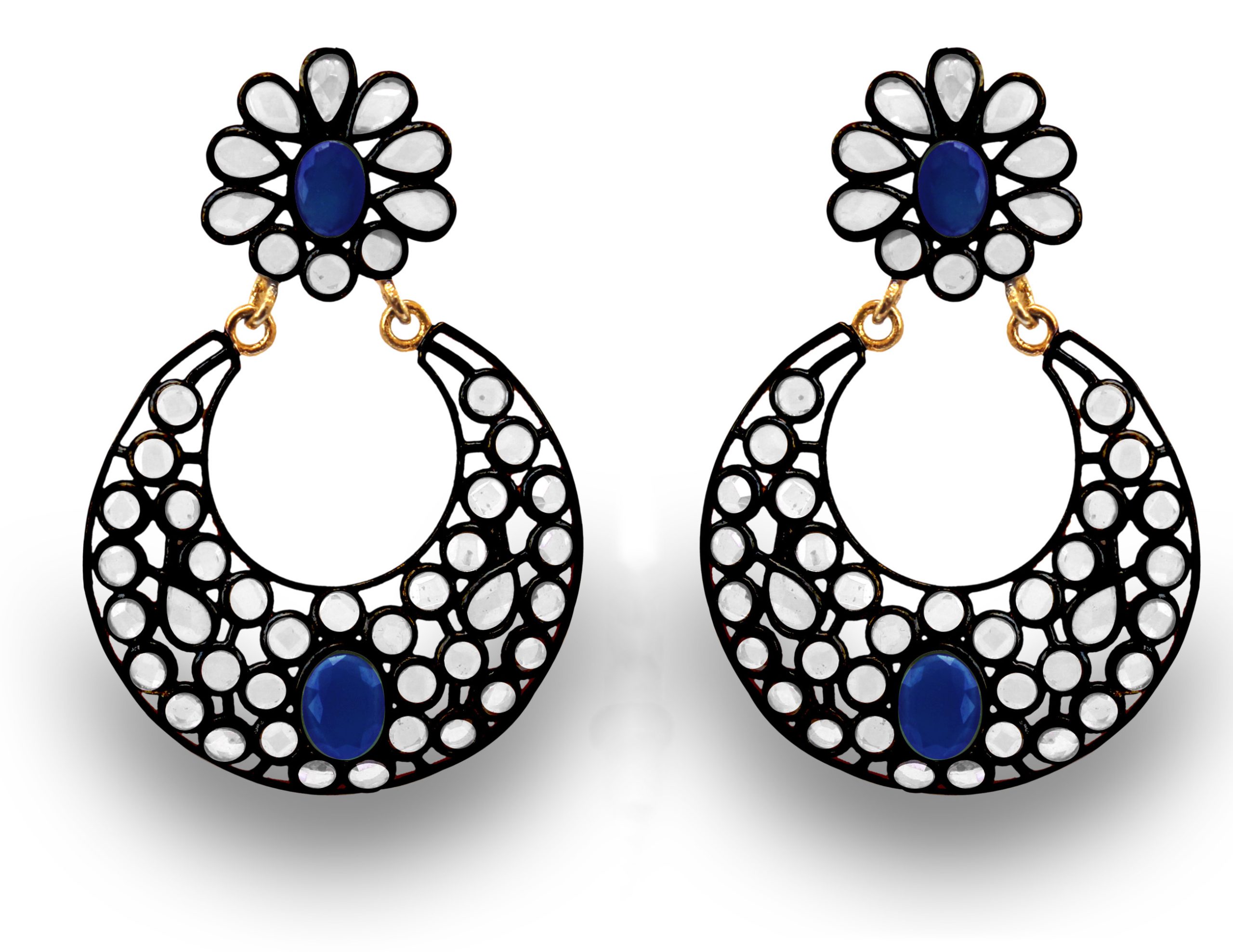 Traditional Fashion Cubic Zircon Metal Drops & Danglers Earrings Jewellery ER-1090