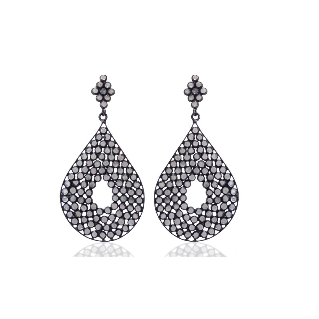 Victorian Fashion Cubic Zirconia Tear Drop Shape Earring ER-1039
